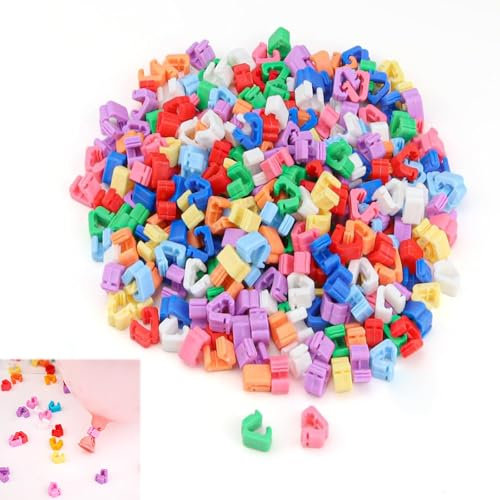 Lot de 200 fermoirs multicolores pour mariage, Noueur et fermetures de ballons, Petits Clips, Fixation pour arche