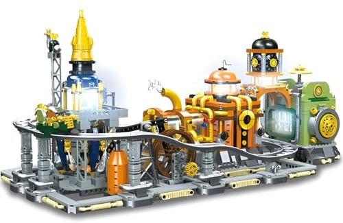 Monde Base Bauklötze Bausatz, 2842Stück Technik Mond im Orbit Baustein Satz, Sonnensystem Weltraum Raketen Bau Basis Modell Spielzeug, Sammeln Haus Büro Deko und Ideen Geschenke für Kinder Erwachsene