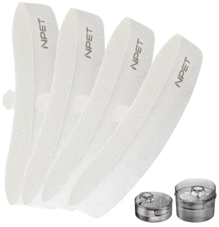 NPET 4 Pack Dog Fountain Replacement Filters with Pump Sponge, DF10/DF30 Pet Water Fountain