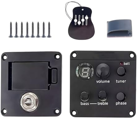 Akustikgitarre Tonabnehmer ISYS+ Onboard Preamp Piezo Pickup Tuner Lautstärke Phase Control Gitarre Zubehör Einstellbar Sound Gitarre Zubehör