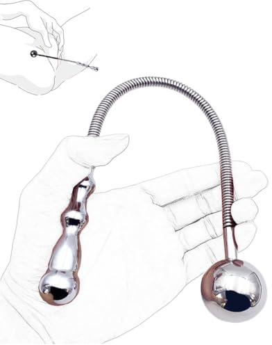 Flogger in Metallo con Impugnatura e Palline per Allenamento Anale – Accessorio per Giochi di Coppia e Cosplay Erotico con Design Elegante