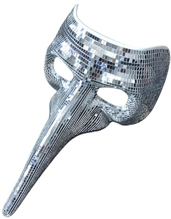 jojnsha Accesorio de cara de pico de nariz larga para Halloween, bailes de máscaras y eventos temáticos, suministros de decoración de disfraces, Halloween, cosplay