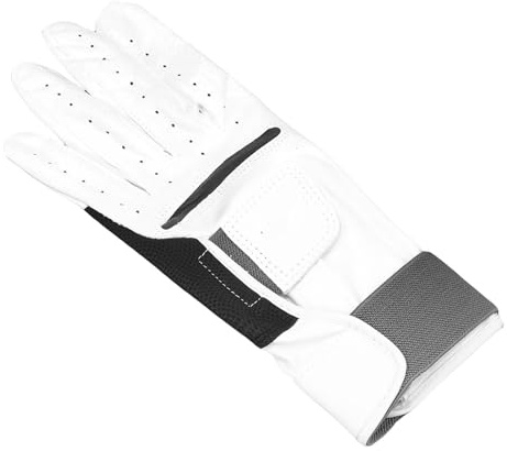 Alomejor Guante de Golf Avanzado para Hombres con un Plato Extraíble y Punta de los Dedos con Pantalla Táctil, Guante de Golf de Piel de Oveja con Fijación de Cinturón Doble, Diseño Transpirable (L)