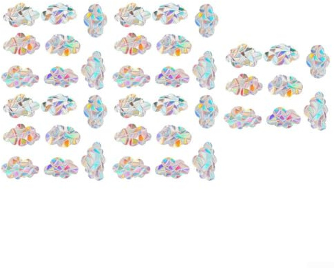 Lot de 5 autocollants 3D pour fenêtre arc-en-ciel pour protection contre les oiseaux, application facile avec adhérence statique, designs uniques pour améliorer l'attrait visuel