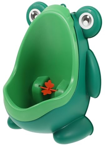 TOBBOMEY Orinatoio a Forma di Rana per Allenamento al Vasino Bambini, Orinatoio Sospeso per Ragazzo Altezza Regolabile, Fissaggio a Gancio per Bagno, Vasino Educativo Stile Casuale