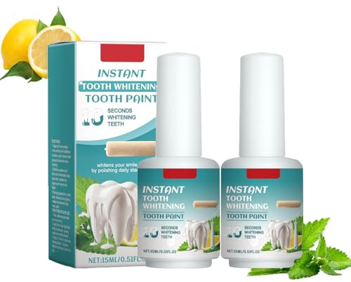 Tooth Paint, Weisse Zähne Sofort, Sofortige Zahnweiß-Gel-Beschichtung, Teeth Whitening Kit, Einfach und Schnell Glänzende Zähne (2)