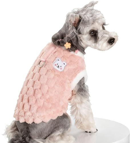 GIEEU Maglione in pile per cani, giacca invernale per cuccioli, maglione caldo per animali domestici, maglione caldo per cani di piccola taglia, Yorkie, chihuahua, gatto, L