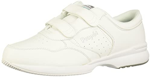 Propét mens Life Walker Strap Medicare/Hcpcs Code A5500 Diabetic Shoe fashion sneakers, White, 10 XX-Wide US