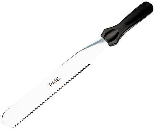 PME CK18 Spatola e Coltello Professionale per Pasticceria, Acciaio Inossidabile, Grigio, 4 x 2 x 25 cm
