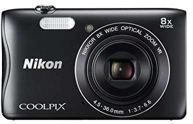 Nikon Coolpix S3700 Appareil photo numérique compact 20,1 Mpix Écran LCD 2,7 Zoom optique 8X Noir