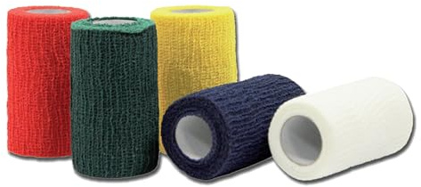 GIMA - Bandage élastique cohésif pour fixation et support, 4m x 6 cm, paquet de 10, mélange, 34668