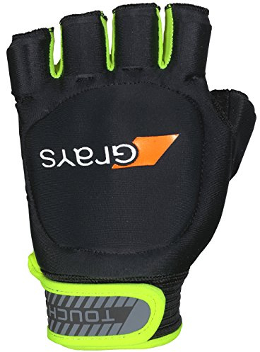 Grays Touch Left Guantes, Unisex Adulto, Black/Fluo Yellow, Large