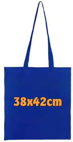 Cottonbagjoe (10, 25, 100, 250 Pack Baumwolltasche zum Bemalen | mit Zwei Langen Henkeln | 38x42cm | Jutebeutel | Wurfbeutel Karneval | unbedruckt