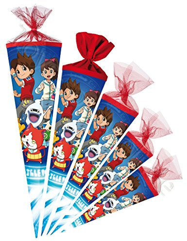Nestler Schultüte Zuckertüte Schulanfang Einschulung Schule Kinder große Auswahl: Farbe: Yo-Kai Watch | Größe: 70cm rund