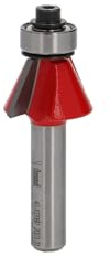 Freud fresa per smussare con cuscinetto a 2 taglienti in metallo duro HW. Codolo A=6mm, Diametro di taglio D=33mm, Angolo α=45° , altezza di taglio h=11,5mm - 40-10406P - F03FR01914