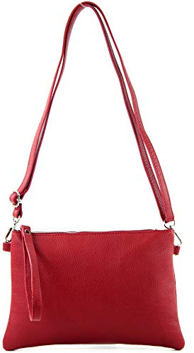 modamoda de T186 Damen Leder Clutch Umhängetasche, handmade in Italy