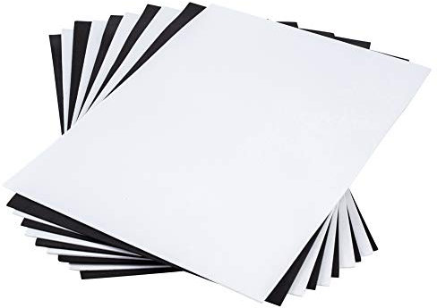 BENECREAT 20 Blätter Schwarz Weiß A4 Eva Schaumblätter 30x20,5 cm Schaumstoffblätter für Bastel Scrapbooking Dekorationen, Dicke 2 mm