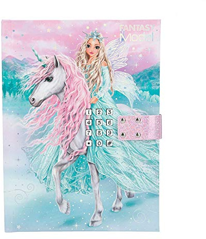 Depesche 11281 Tagebuch mit Code und Sound, FANTASYModel Icefriends, blau, ca. 20,5 x 15 x 3 cm