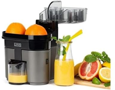LIVIVO Electric Twin Citrus Juice Maker - 90W Electric Juicer with Anti-Drip Valve And Detachable Jug - Fast Double Citrus Squeezer for Grapefruits, Lemon, Orange, Lime and Fruits