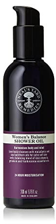 Neal's Yard Remedies | Women's Balance Shower Oil | Skin Moisturiser Gifts for Women | Nourishing Cleansing Oil with a Balancing Blend of Essential Oils | 200ml