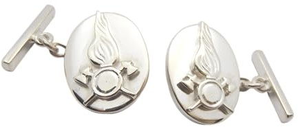Feuerwehr Die Feuer - Manschettenknöpfe aus Silber 925 Mit Il Symbol Der Feuerwehr - Wappen - Logo - Manschette Hemd - Zeremonie