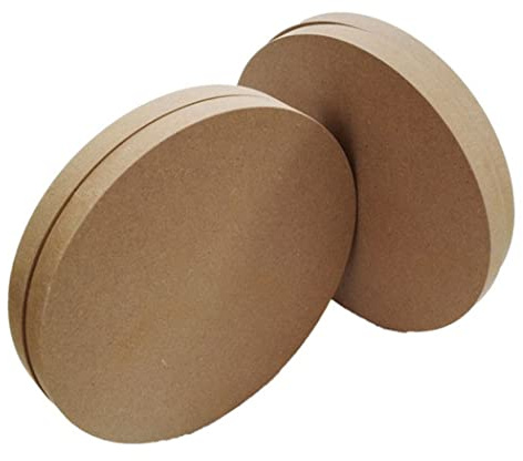 Discos de MDF de círculos de madera sin terminar, grosor de 15 mm para manualidades, placa de bricolaje, tablón recortado, bandeja de letrero en blanco, pintura de artista o tablero de fibra,30cm