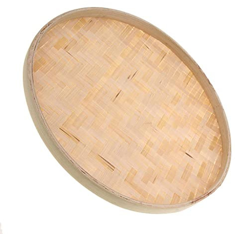 misppro 3 tailles au choix - Fournitures d'artisanat - Paniers en bambou - Passoire en bambou - Tamis en bambou traditionnel chinois - 30/22/13 cm - 30 cm