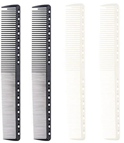 4 pettini professionali per capelli, in carbonio, antistatico, in fibra di carbonio, antistatico, per barbiere, anti-rottura