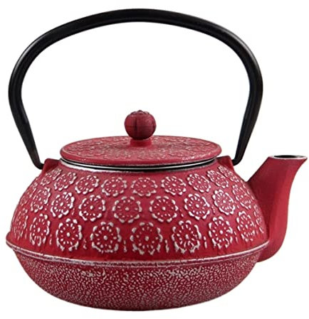 Théière Japonaise Théière en Fonte Chinoise 20 Oz/0.6L Théière Bouilloire À Thé En Fonte Théière En Fonte Avec Infuseur Bouilloire À Thé De Style Japonais Maison Theiere Fonte Theiere Japonaise ( Colo