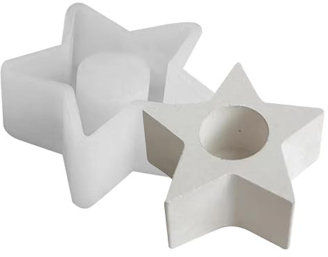 Silikonform Kerzenhalter, Pentagramm Gießform Kerzenhalter Runder Silikonform Kerzenhalter Stabkerze Silikon Kerzenformen Sterne Silikon Kerzenhalter Form Harz Epoxid Stabkerzenhalter Für Halloween
