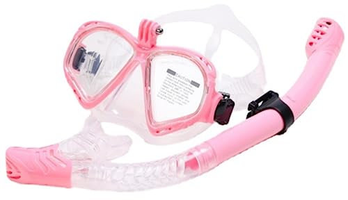 Taucherbrille Premium Schnorchel-Set Für Erwachsene, Tauchmaske, Schnorcheln, Tauchen, Schwimmbrille, Maske, Trockenschnorchel-Set Tauchmaske (Color : Rosa, Size : 45 * 16.5 * 15cm)