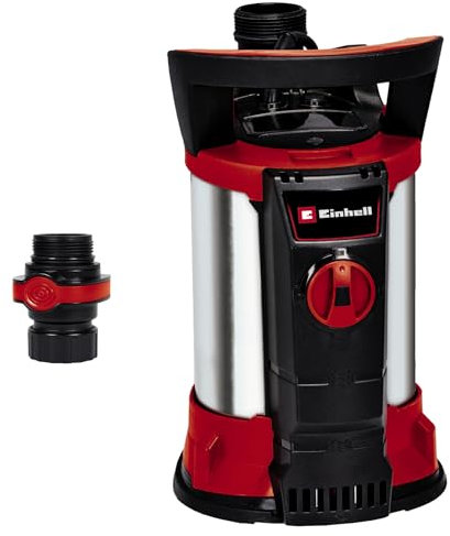 Einhell Klarwasserpumpe GE-SP 4390 N-A LL ECO (Eco Power, 430 W, max. 9000 l/h, Flachabsaugend bis 1 mm, Aquasensor mit 3 automatischen Sensorstarthöhen, Dauermodus, inkl. Schnellverbinder)