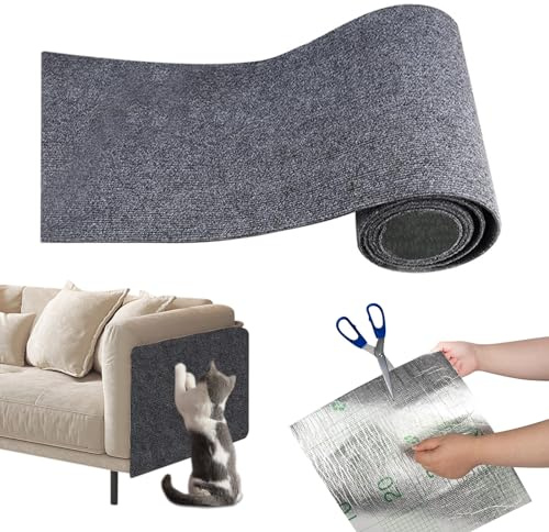 Selbstklebend Kratzmatte Katze Kratzschutz Teppiche für Sofa Möbel Tür,DIY Trimmbarer multifunktional-Teppich Matte, Bodenschutzmatte, Antirutsch Treppenstufen Matten