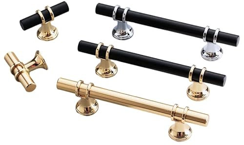 CCBFLA Schrankgriffe, Moderne Zinklegierung, Schwarzgold, Küchenschrankgriffe, solide Schubladenknöpfe, modische Möbelgriffe (Farbe: Kupfergold, 256 mm)