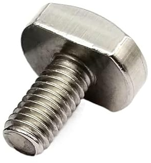 10 Stück M5 M6 M8 M10 M12 304 A2-70 Edelstahl T-Nut Rutsche Schiene T-Form Typ Rechteck Hammerkopfschraube Bolzen(25mm,10pcs M6)