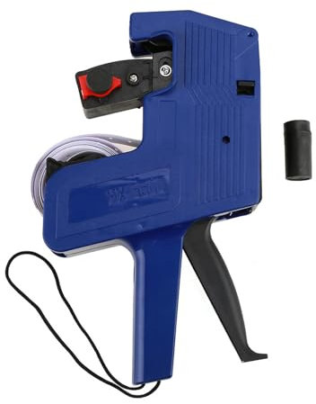 Hochpräziser Mavaol-Etikettierer, 8-stelliger Druck, ergonomisches Design, tragbar und leicht, für den globalen Einzelhandel, Unterstützung mehrerer Währungen (Blau)