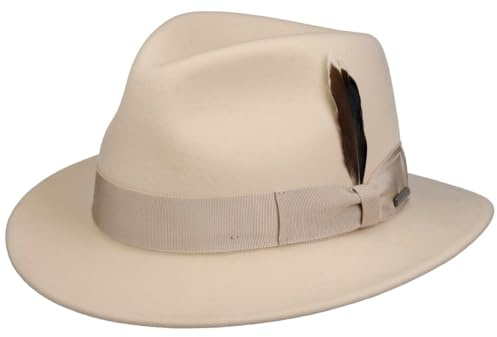 Stetson Bradner Wollfilzhut Traveller Outdoorhut Herren Winter cremeweiß XS (52-53 cm)