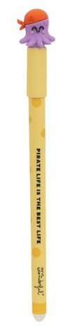 Mr. Wonderful - Radierbarer Stift Bo-Bo Pirat - Pirate Life is the best life - Löschbarer Bo-Bo Stift mit lustigem Piratenkrake