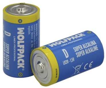 WOLFPACK LINEA PROFESIONAL Pila Wolfpack Alcalina D L-R20 (Blister 2 Piezas)