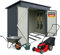 Albatros Profi Gerätehaus L – verzinktes Metall in Anthrazit (RAL 7016) | 190x122x173cm, 3,9m³ | Inkl. Schloss & Werkzeughaken | wetterfester Geräteschuppen, Gartenschrank, Gartenhaus