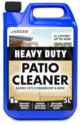 Jarder Heavy Duty Patio Cleaner 5L – Heavy Duty Formula - Deep Cleans Dirt, Mould, Grime, Black Spots and More - Rejuvenates Tired Patios - 40sqm Coverage