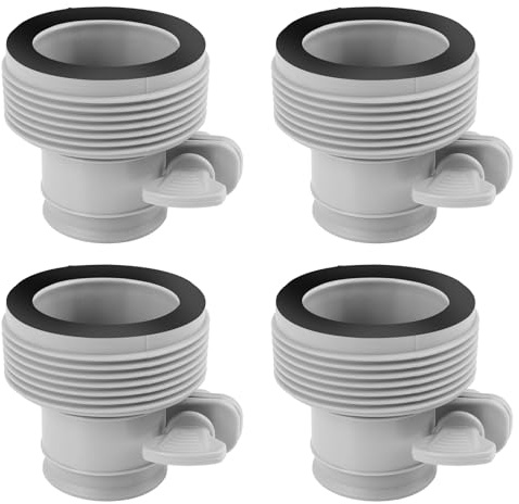 Lotnery Type B Hose Adapters for Intex Pool - 1.5 to 1.25 Conversion Kit, 4-Pack Threaded Connector for Filter Pump Upgrade and Leak-Resistant Pool Drainage