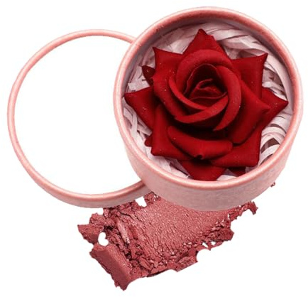 Puderrouge för kinderna med långvarig effekt Långvarig rouge med roséton | Puderrouge för makeup För kvinnor: för fest för arbete för skola för resa för dejting för