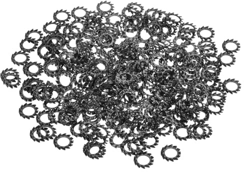 QUARKZMAN 300 Piezas Arandelas De Bloqueo Con Dientes Externos, Arandelas Dentadas De Acero Al Carbono M6 Para Tornillos Y Equipos Mecánicos, Negro