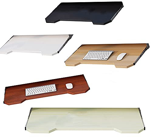 Ergonomiskt stort tangentbord och mus bricka under skrivbord, glidande plattformslåda, tillgänglig i svart, vit, lätt valnöt, teak, lönn – perfekt för hemmakontor