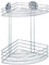 WENKO Turbo-Loc® Eckregal 2 Ablagen - Befestigen ohne bohren, Stahl, 26.5 x 33 x 20 cm, Chrom