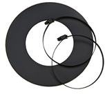 Rosette für flexibles Lüftungsrohr Ø100mm schwarz