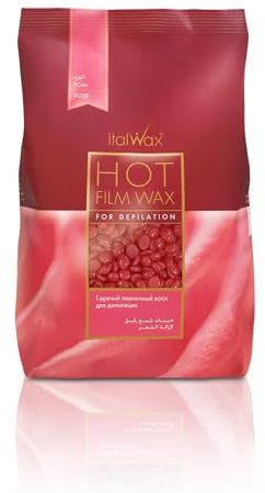 Italwax Rose Hard Wax Beads – 1Kg (2.2 lbs) – Strip-Free, Unscented Hair Removal Wax, Gentle on All Skin Types, Ideal for Bikini Line & Underarms, Professional & Home Use