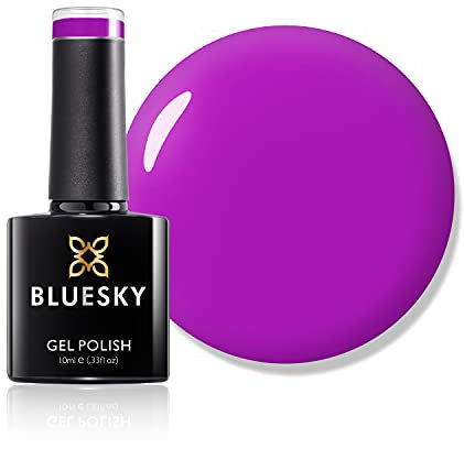 Bluesky Gel Nail Polish, Purple Pleasure Neon28, Long Lasting, Chip Resistant, 10 ml (Requires Drying Under UV LED Lamp)