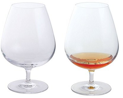Dartington - Par de copas de brandy para vino y bar, personalizables, añade tu propio mensaje